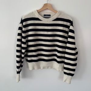 Zara Striped Crop Knit Sweater